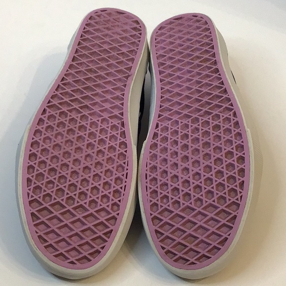 VANS BLACK AND PINK OFF THE WALL LOW TOP SNEAKERS SZ MENS 8 WOMEN 9.5 - Picture 8 of 11